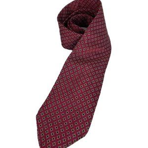 Sartori Made in Italy 100% Silk Tie, Red, Gold, Black, Blue